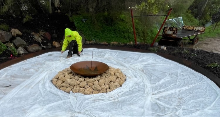 Luke doing site preparation
